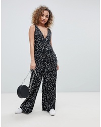 Noisy May Oversized Printed Wide Leg Jumpsuit
