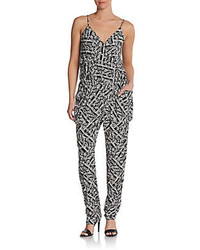 Romeo & Juliet Couture Abstract Printed Jumpsuit