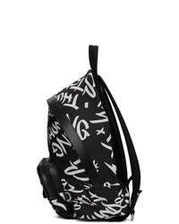 Neil Barrett Black Graffiti Backpack