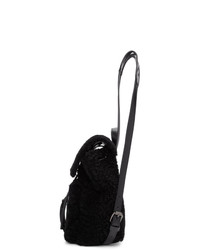 Off-White Black Sherpa Monotone Backpack