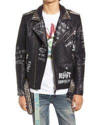 Cult of Individuality Faux Leather Moto Jacket