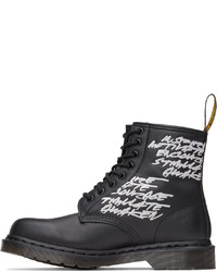 Dr. Martens Black Embroidered 1460 Futura Boots