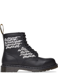 Dr. Martens Black Embroidered 1460 Futura Boots