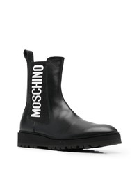 Moschino Side Logo Print Detail Ankle Boots