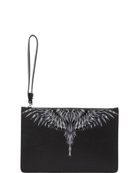 Marcelo Burlon County of Milan Black And White Sharp Wings Pouch