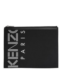 Kenzo Black Large Logo A4 Pouch