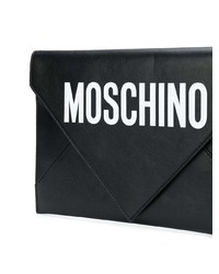 Moschino Leather Envelope Clutch