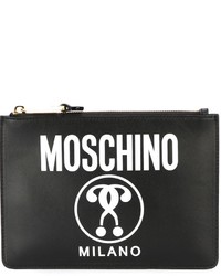 Moschino Double Question Mark Print Clutch