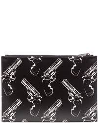 Saint Laurent Paris Gun Print Zipped Clutch