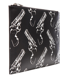Saint Laurent Paris Gun Print Zipped Clutch