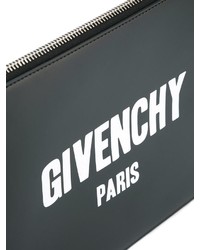 Givenchy Paris Logo Print Clutch