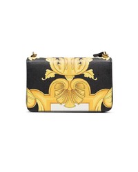 Versace Black And Gold Barocco Ss92 Shoulder Bag