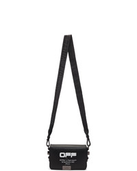 Off-White Black Mini Wavy Logo Flap Bag