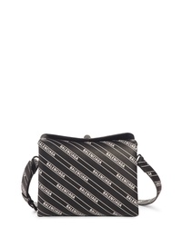 Balenciaga Logo Calfskin Leather Crossbody Bag