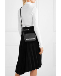 Balenciaga Ville Printed Textured Leather Shoulder Bag