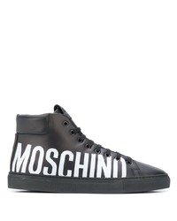 Moschino Logo Print Hi Top Sneakers