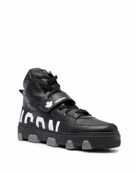 DSQUARED2 Logo Print High Top Sneakers