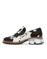 Miharayasuhiro White And Black Cow Sneaker Sole Loafers