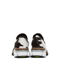 Miharayasuhiro White And Black Cow Sneaker Sole Loafers