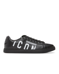 DSQUARED2 Black And White Icon New Tennis Sneakers