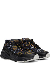 VERSACE JEANS COUTURE Black Wave Sneakers