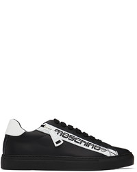 Moschino Black Zip Logo Sneakers