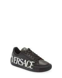 Versace Greca Logo Low Top Sneaker In Black White At Nordstrom