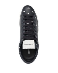 Emporio Armani Logo Print Lace Up Sneakers