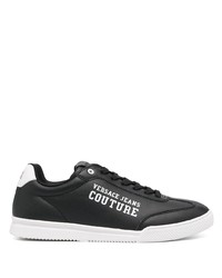 VERSACE JEANS COUTURE Logo Print Leather Sneakers