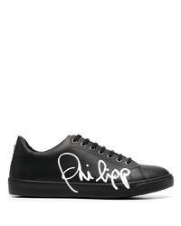 Philipp Plein Logo Print Leather Sneakers