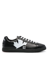 DSQUARED2 Maple Leaf Leather Sneakers