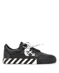 Off-White Vulcanised Striped Sole Low Top Sneakers