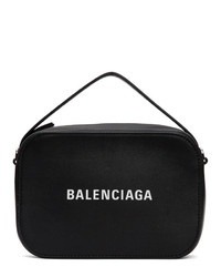 Balenciaga Black Logo Messenger Bag