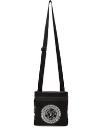 VERSACE JEANS COUTURE Black Range Messenger Bag