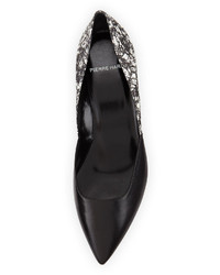 Pierre Hardy Graphic Printed Leather Pump Blackwhite