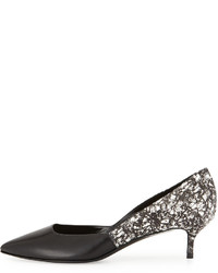 Pierre Hardy Graphic Printed Leather Pump Blackwhite