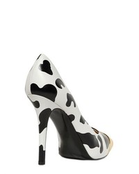 Moschino 105mm Cow Print Nappa Leather Pumps