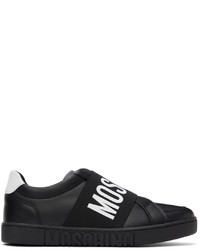 Moschino Black Logo Slip On Sneakers
