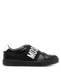 Moschino Logo Patch Round Toe Sneakers