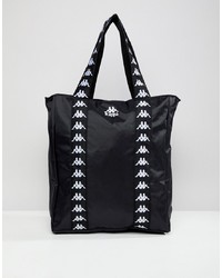 Kappa Authentic Anim Tote With Logo Taping In Black