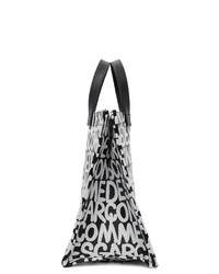 Comme des Garcons Black And White Printed Tote