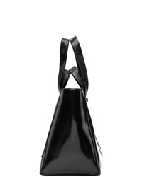 Off-White Black Leather Arrow Tote