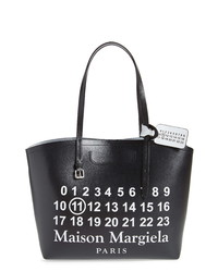 Maison Margiela Logo Leather Shopping Tote With Pouch