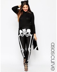 Asos Curve Halloween Leggings With Skeleton Print