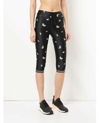 The Upside Bow Print Cropped Leggings