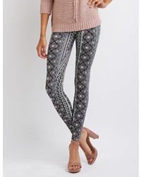 Charlotte Russe Printed Stretch Cotton Leggings