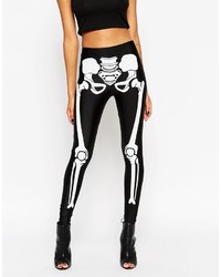 Asos Collection Halloween Leggings In Skeleton Print