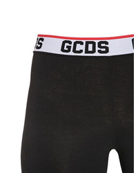 Gcds Printed Cotton Jersey Leggings
