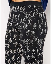 Worn By Halloween Dancing Skeletons All Over Print Leggings