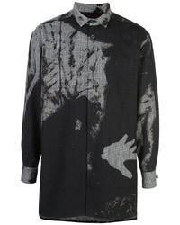 Yohji Yamamoto Abstract Print Shirt